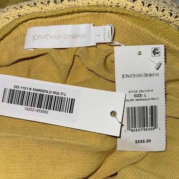 NWT SIMKHAI - KATARINA MACRAME MIDI DRESS - MARIGOLD MULTI Large - Picture 11 of 12